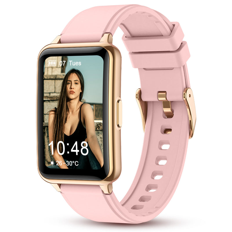 Bluetooth Damen Smartwatch,1.57 Zoll Touch-Farbdisplay Fitness Armbanduhr Tracker Wasserdicht Sportuhr Smart Watch mit Schrittzähler,Kalorien Smart uhr,Stoppuhr, für iOS und Android