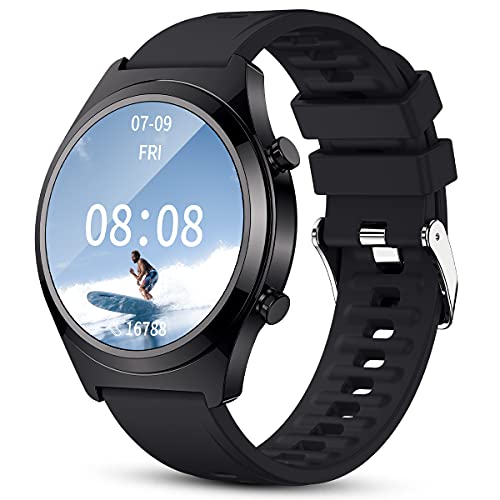 Smartwatch für Herren, Fitness Tracker Uhr 1,69 Zoll Touchscreen Armbanduhr, IP68 Wasserdicht Smart Watch mit Pulsuhr Schlafmonitor & 24 Sportmodi, Anruf- und SMS-Funktionen