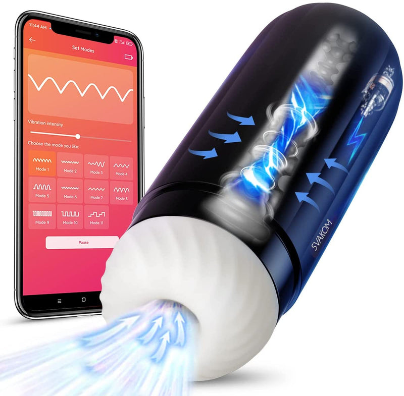 SVAKOM APP Control Automatischer Masturbator cup für Mann mit Vibration+Saugen+Sexy Stimme Funktion Elektrischer Masturbieren blowjob-cup für Männer