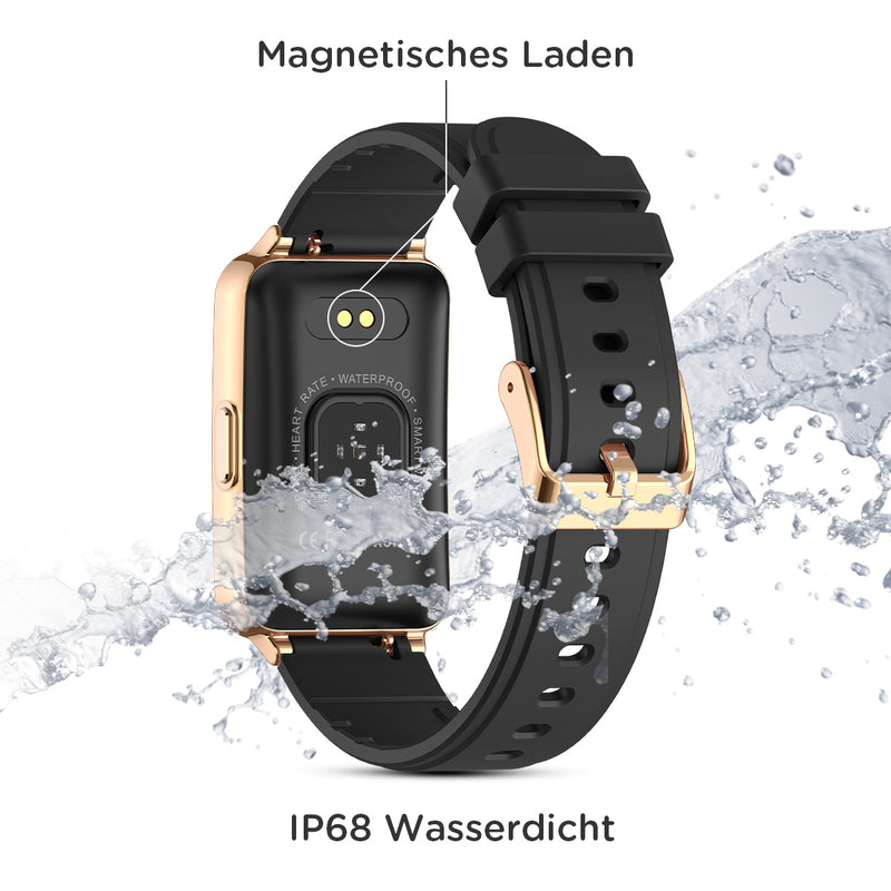 KUUFER 1.57 Zoll Damen und Herren Smartwatch für iOS und Android