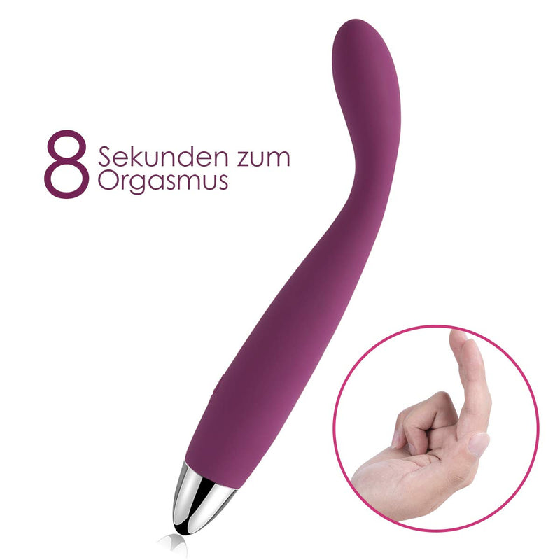 SVAKOM Vibratoren für sie,Vibrator 8 Sekunden zum Orgasmus,Sexspielzeug für Jungfrauen und Paare mit Stoßfunktion,Klitoris und G-Punkt Stimulator,Vollsilikon