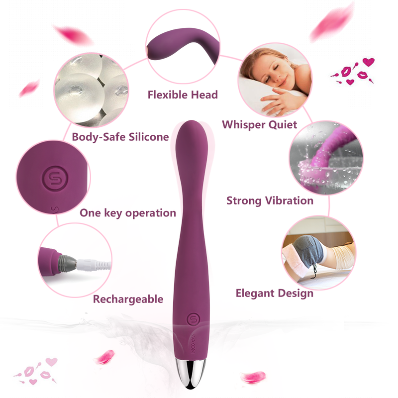 SVAKOM Vibratoren für sie,Vibrator 8 Sekunden zum Orgasmus,Sexspielzeug für Jungfrauen und Paare mit Stoßfunktion,Klitoris und G-Punkt Stimulator,Vollsilikon