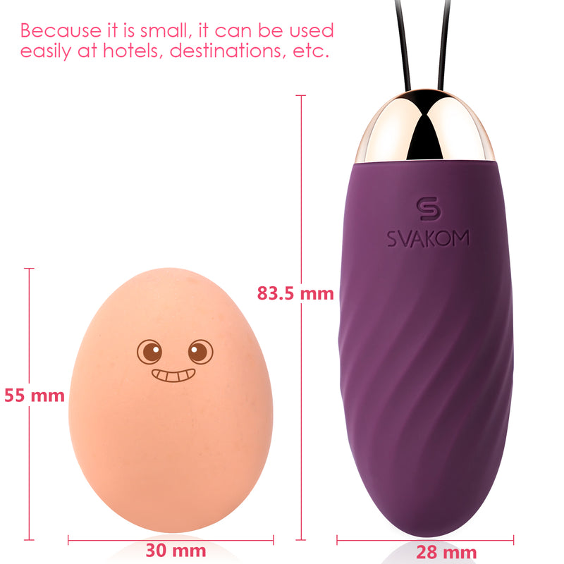 Deluxe Liebeskugeln Vibrationsei Bullet Vibratoren für Sie Klitoris G-Punkt SVAKOM ELMER Vibrator mit 26 Vibrationsmodi, Vibro-Ei mit Kabellose Fernbedienung, Vibrationseier Erotik Sexspielzeug für Paare Frauen