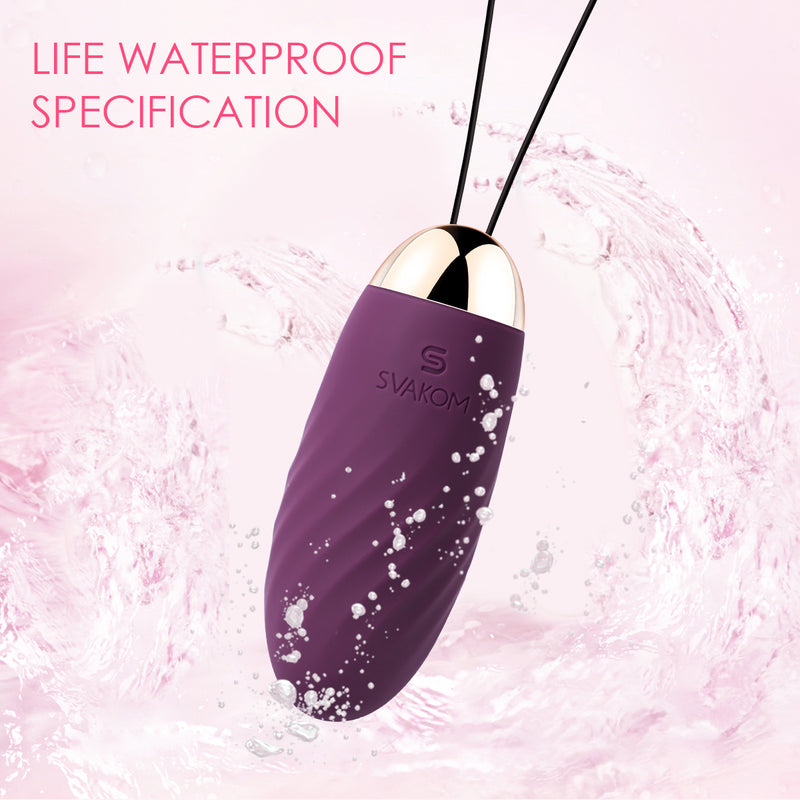 Deluxe Liebeskugeln Vibrationsei Bullet Vibratoren für Sie Klitoris G-Punkt SVAKOM ELMER Vibrator mit 26 Vibrationsmodi, Vibro-Ei mit Kabellose Fernbedienung, Vibrationseier Erotik Sexspielzeug für Paare Frauen