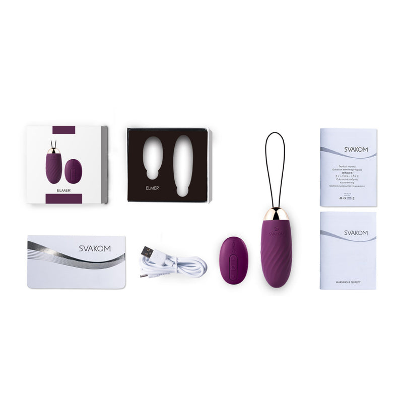 Deluxe Liebeskugeln Vibrationsei Bullet Vibratoren für Sie Klitoris G-Punkt SVAKOM ELMER Vibrator mit 26 Vibrationsmodi, Vibro-Ei mit Kabellose Fernbedienung, Vibrationseier Erotik Sexspielzeug für Paare Frauen