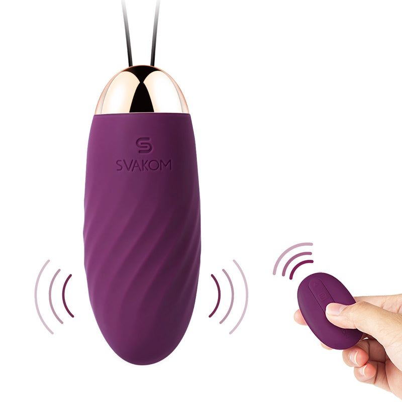 Deluxe Liebeskugeln Vibrationsei Bullet Vibratoren für Sie Klitoris G-Punkt SVAKOM ELMER Vibrator mit 26 Vibrationsmodi, Vibro-Ei mit Kabellose Fernbedienung, Vibrationseier Erotik Sexspielzeug für Paare Frauen