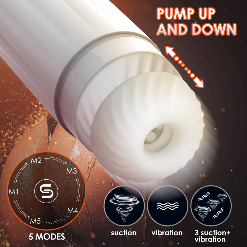 SVAKOM Elektrischer Masturbatoren-Cup Mit 10 Vibrator 3 Saugen Masturbator Taschenmuschi Penis Massage Masturbieren Mann Erotik Sexspielzeug für Männer,Wiederverwendbare Masturbationshilfe